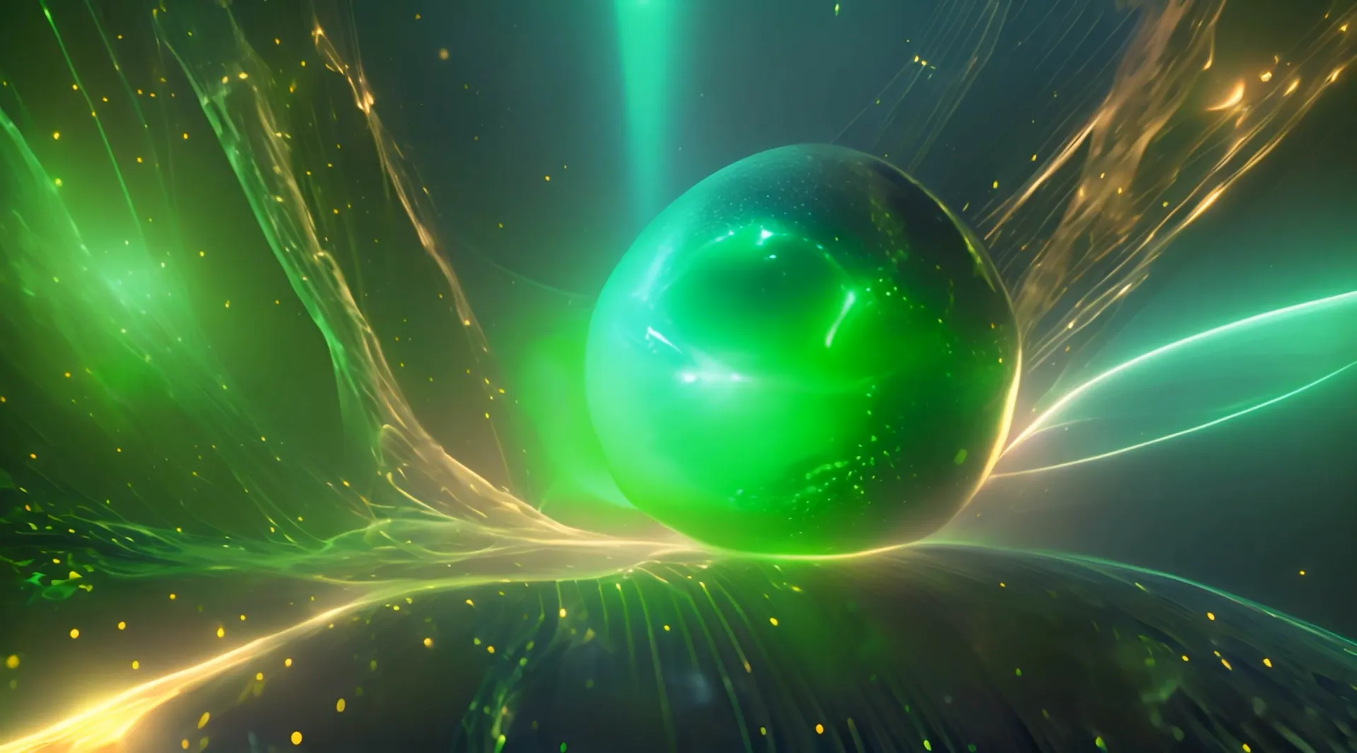 Galactic Green Aura Sci-Fi Backdrop Video